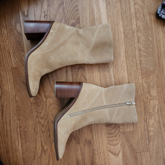 Franco Sarto Tan Suede Ankle Boots - Picture 2 of 10